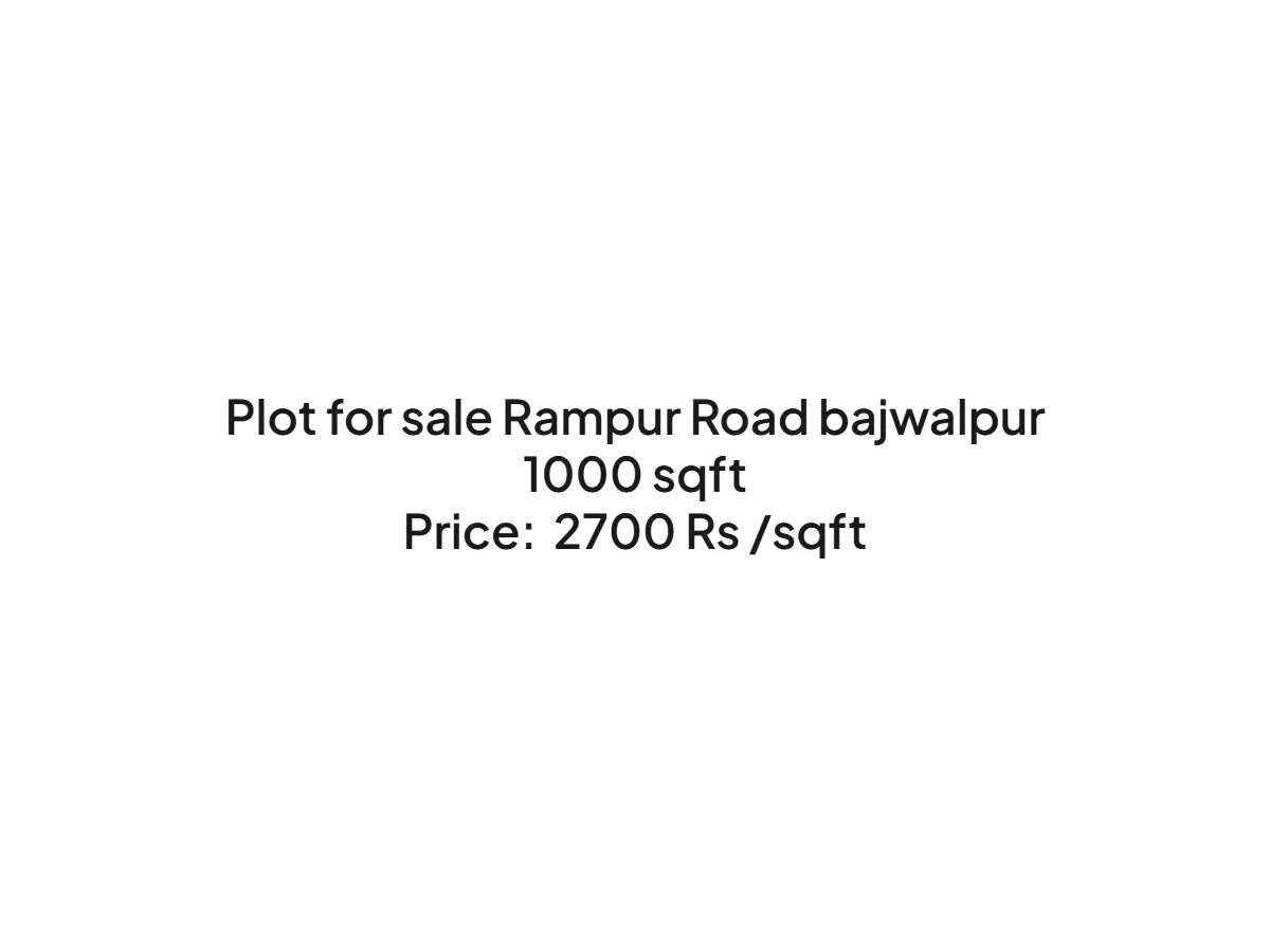 1000 sqft Land for Sale on Rampur Road, Haldwani