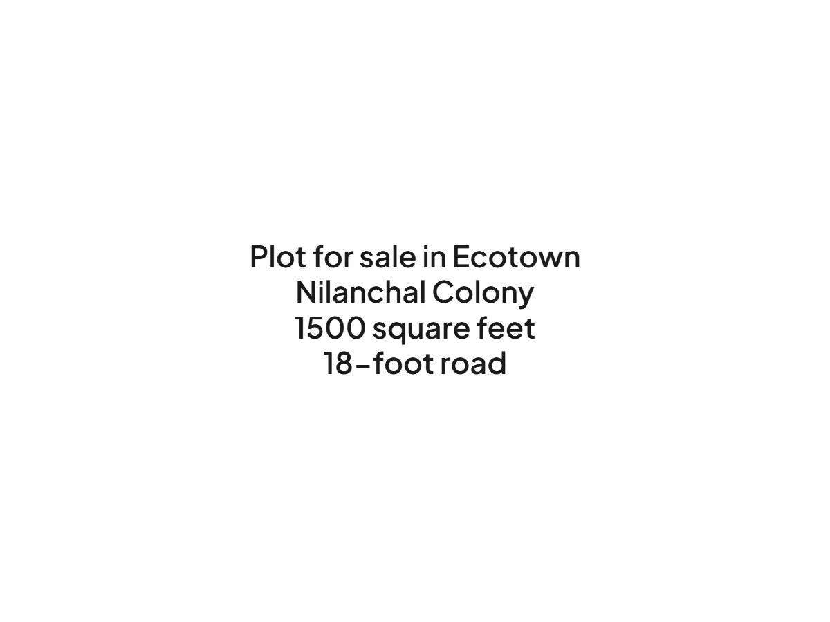 Prime 1500 sqft Land for Sale in Eco Town Haldwani