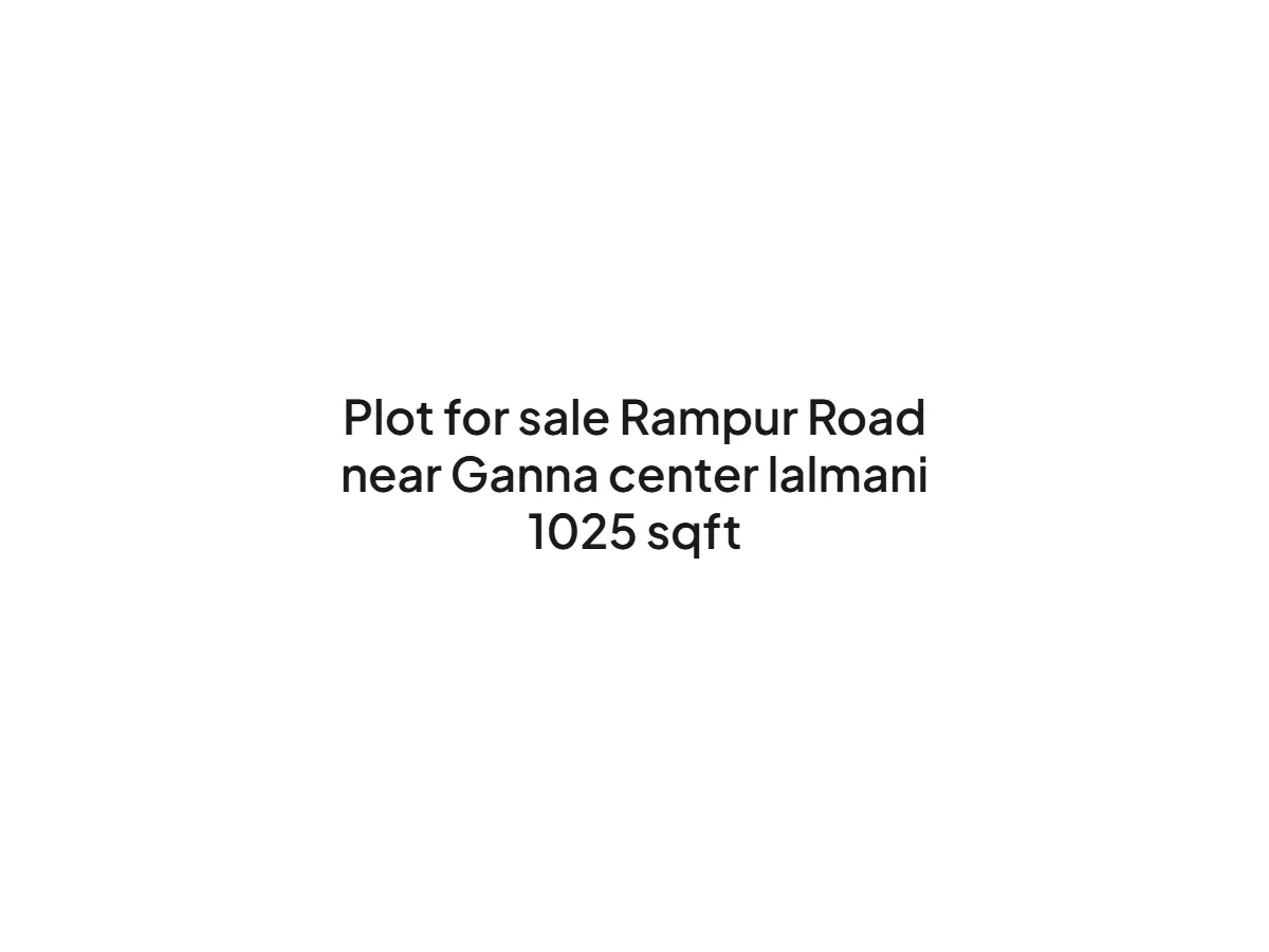 Prime 1025 sqft Land for Sale on Rampur Road Haldwani