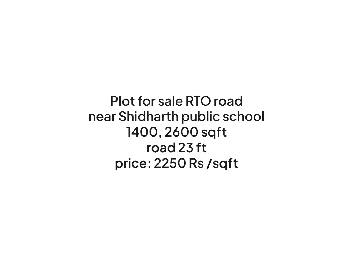 Prime Land for Sale on RTO Road Haldwani 2600 sqft