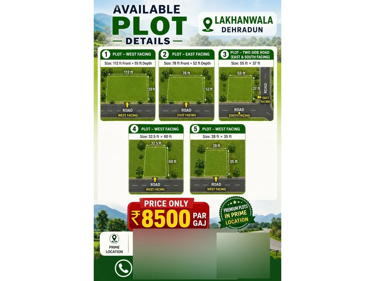 Affordable Residential Land for Sale in Lakhanwala Dehradun