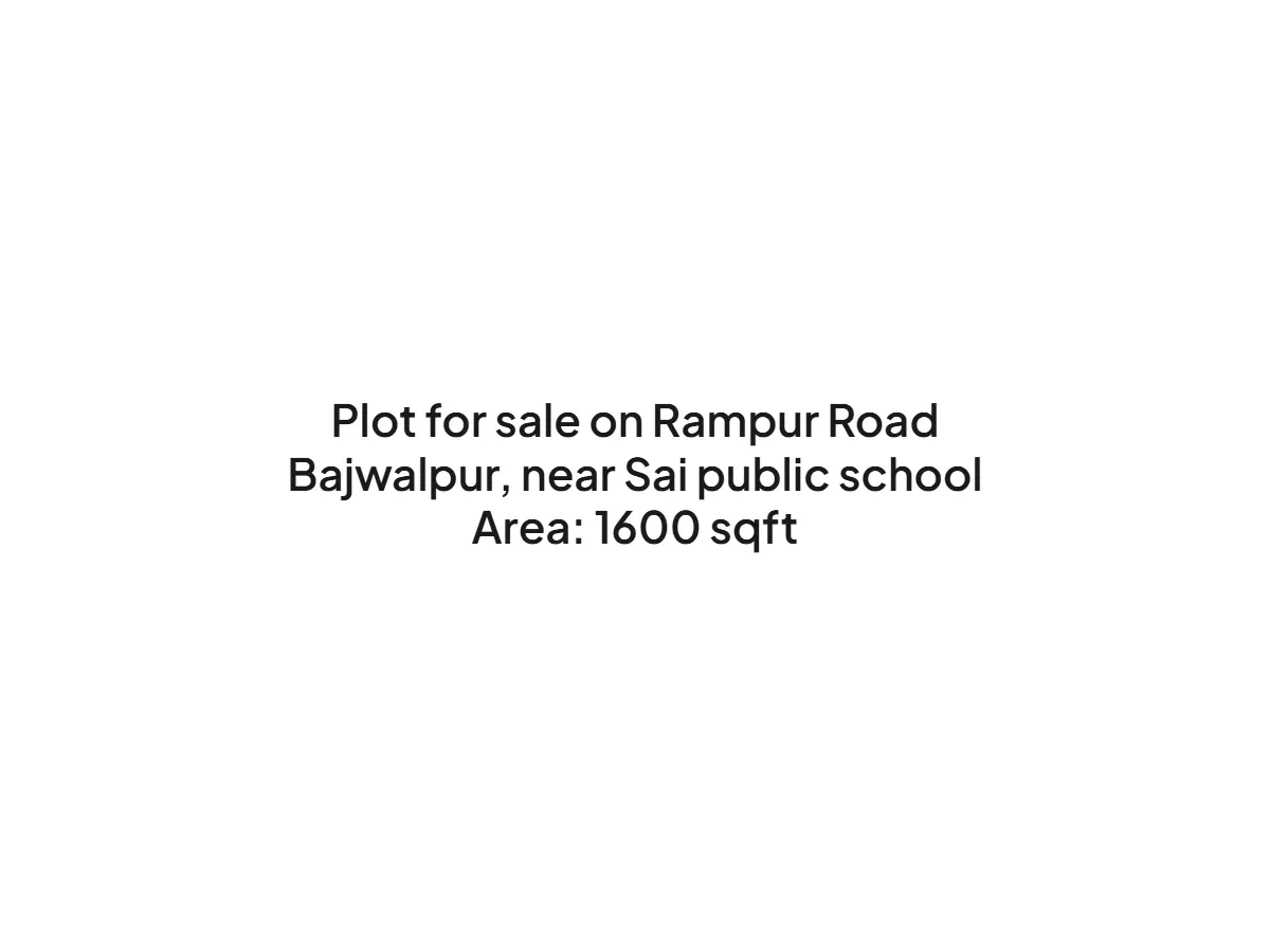 Prime 1600 sqft Land for Sale Near Sai Public School Haldwani