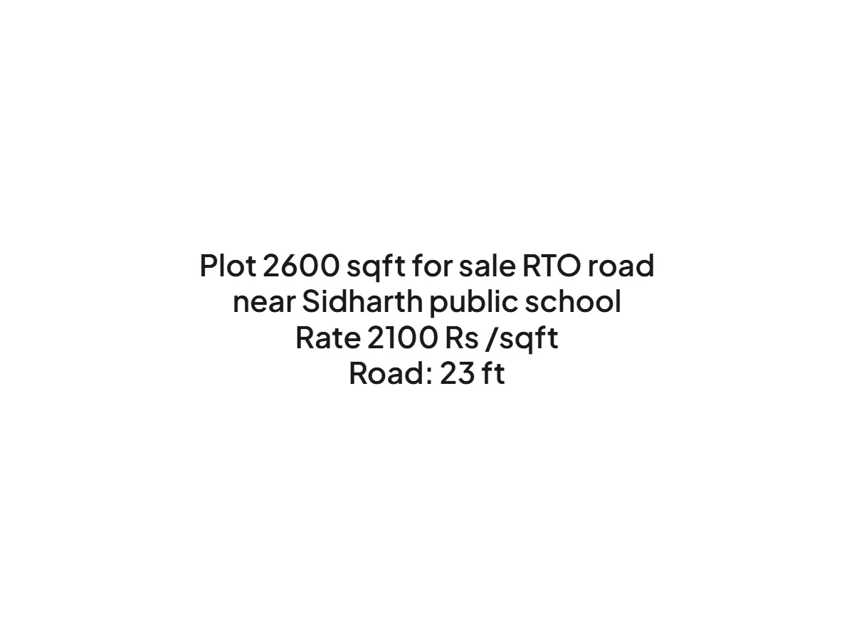 2600 sqft Land for Sale on RTO Road Haldwani