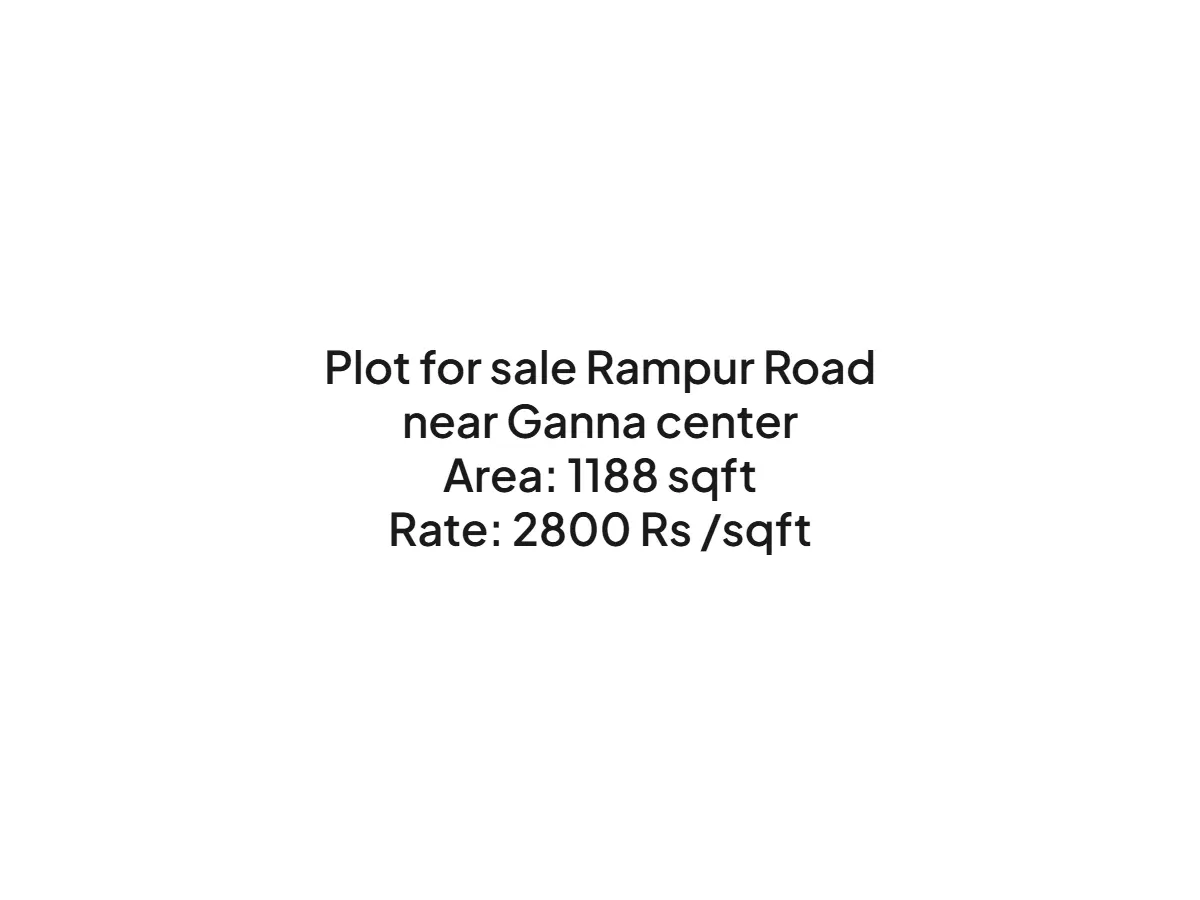 Prime 1188 sqft Plot for Sale Near Ganna Center Haldwani