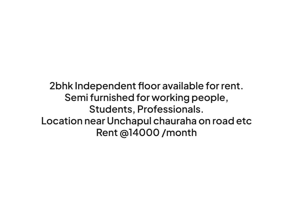 2BHK Semi-Furnished House for Rent in Unchapul Haldwani