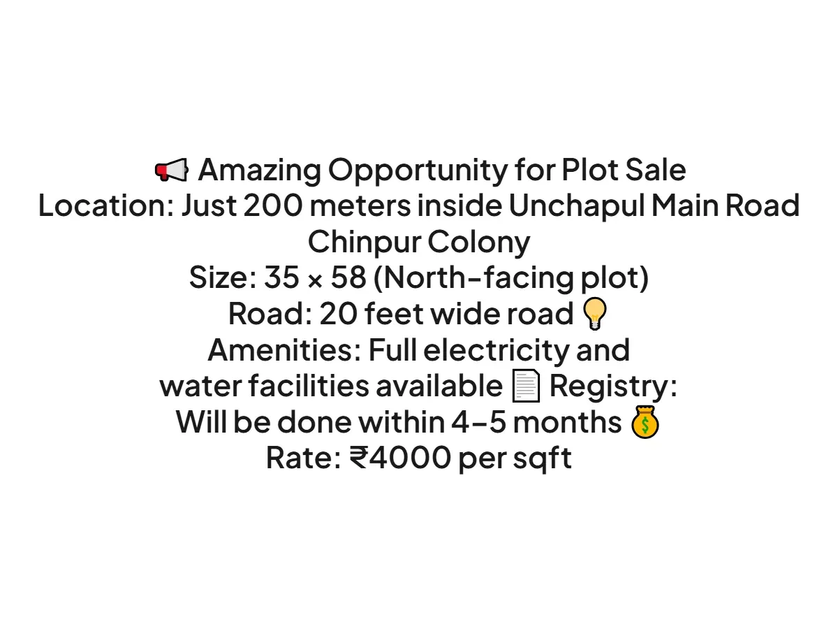 North-Facing 2030 sqft Land for Sale in Unchapul Haldwani