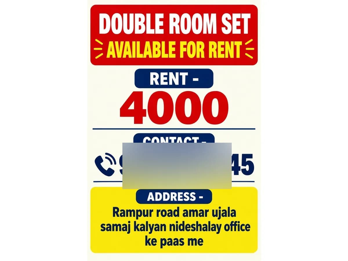 Affordable House for Rent on Rampur Road, Haldwani