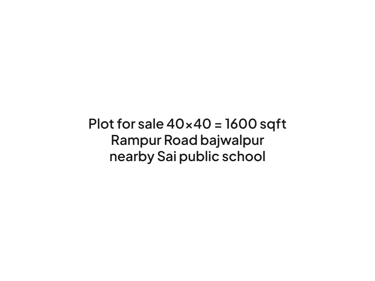 Prime 1600 sqft Land for Sale on Rampur Road Haldwani