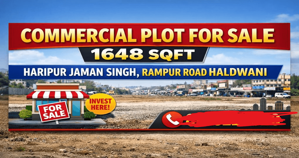 Buy Now 2600 SqFt Land Near Rampur Road, Haldwani